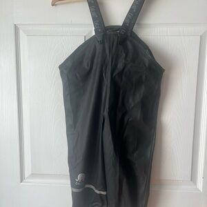 Kids Black Waterproof Overalls